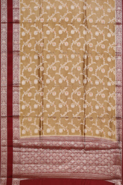 Collection of Banarasi Chiniya Beige Saree in a gallery layout