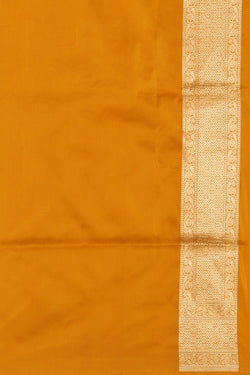 Collection of Banarasi Silk Mustard Saree in a gallery layout