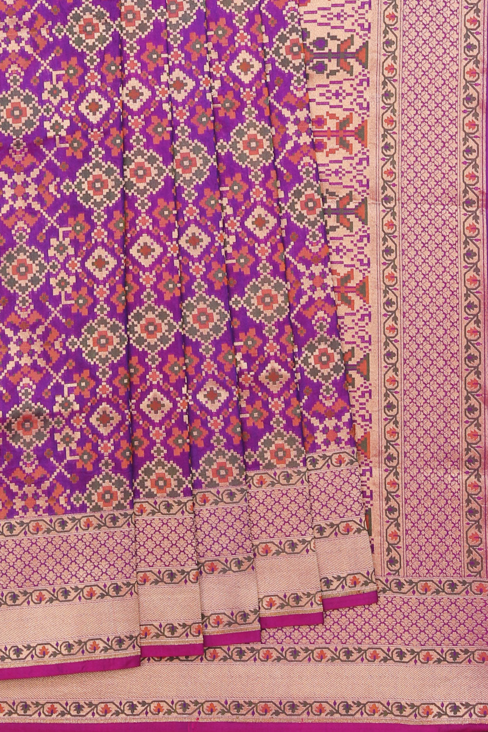 Collection of Banarasi Silk Orchid-Purple Saree in a gallery layout