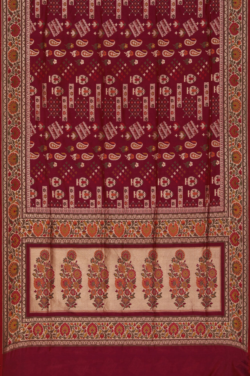 Collection of Banarasi Silk Plum-Pink Saree in a gallery layout