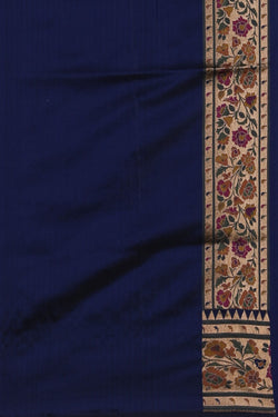 Image of Banarasi Silk Navy Blue Saree