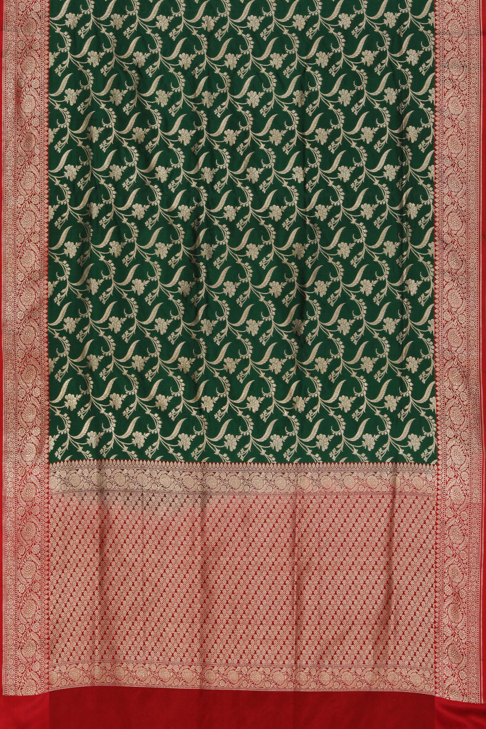 Collection of Banarasi Silk Green Saree in a gallery layout