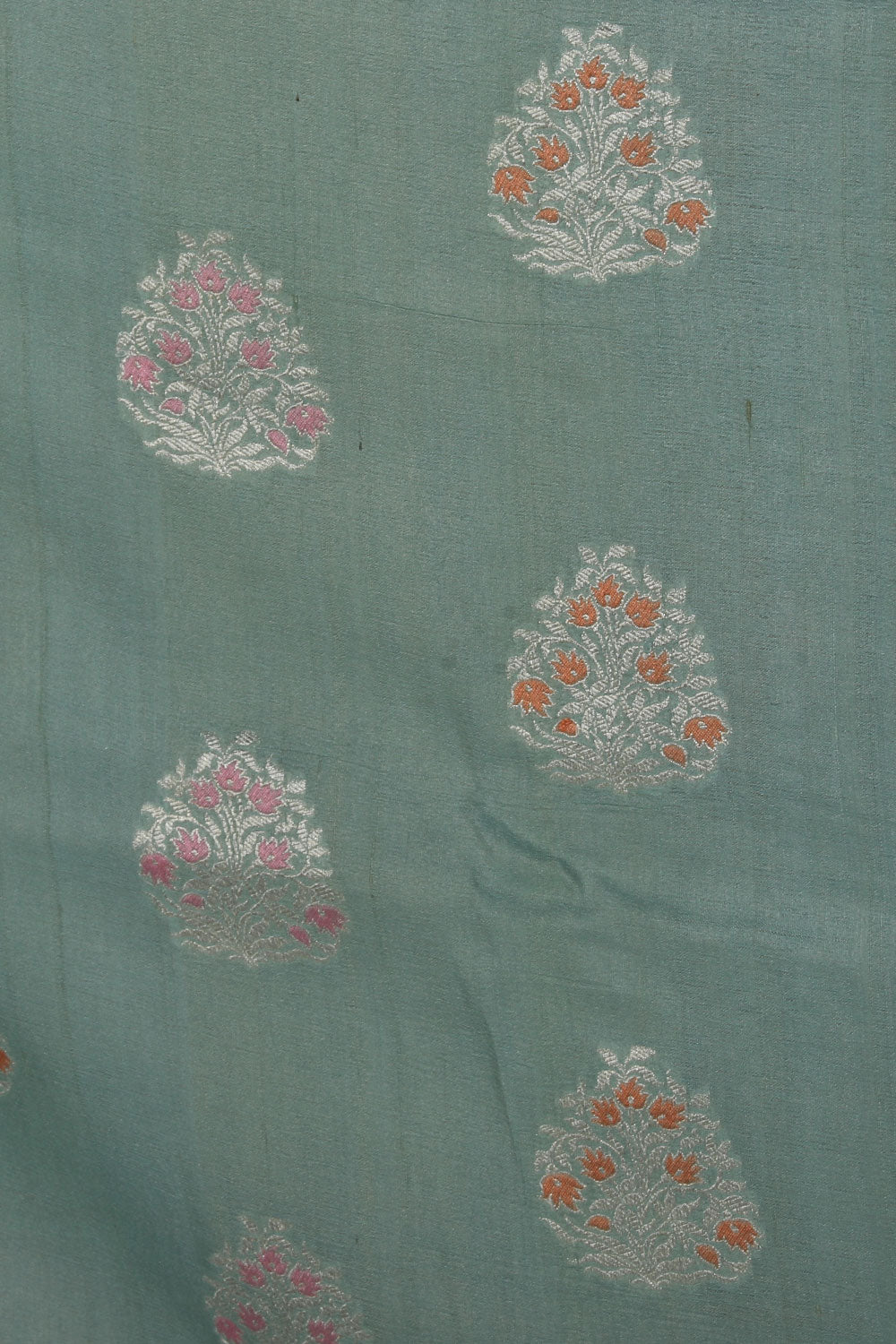 Collection of Banarasi Tussar Silk Pastel Green Saree in a gallery layout