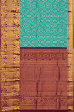 Collection of Kanchipattu Brocade Blue Saree in a gallery layout