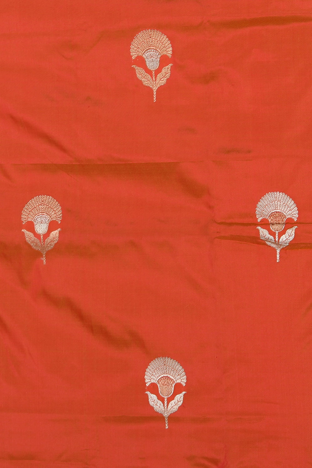 Collection of Banarasi Silk Coral-Orange Saree in a gallery layout