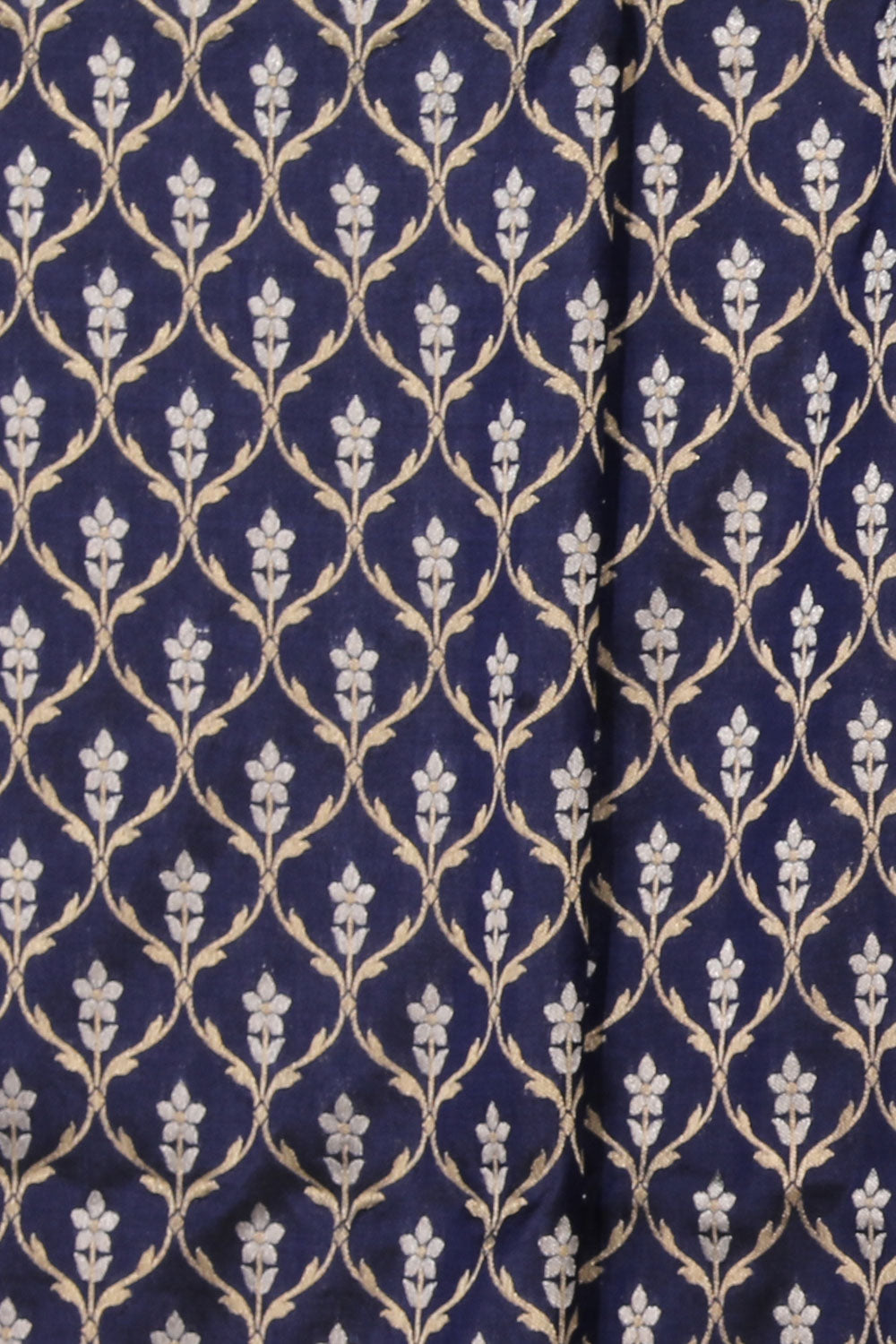 Image of Banarasi Silk Navy Blue Saree