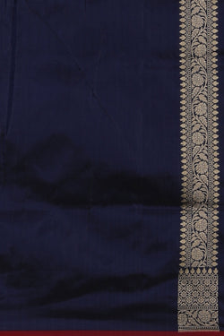 Collection of Banarasi Silk Navy Blue Saree in a gallery layout