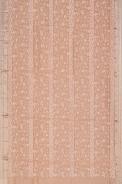 Image of Kora-Silk Peach Saree