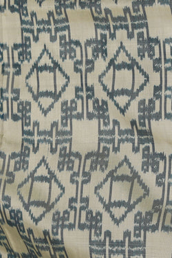 Collection of Pochampally Silk Ikat Cream Saree in a gallery layout