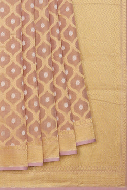 Collection of Banarasi Tissue Silk Onion-Pink Saree in a gallery layout