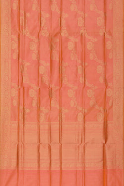 Image of Banarasi Silk Peach Dupatta