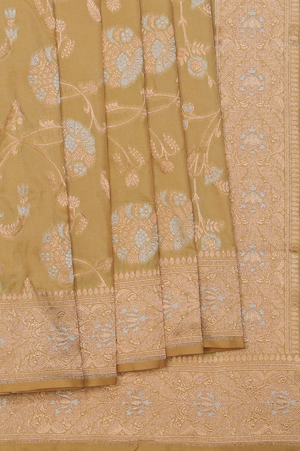 Collection of Banarasi Silk Beige Saree in a gallery layout