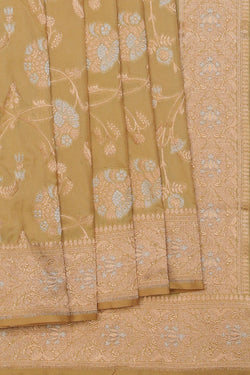 Collection of Banarasi Silk Beige Saree in a gallery layout