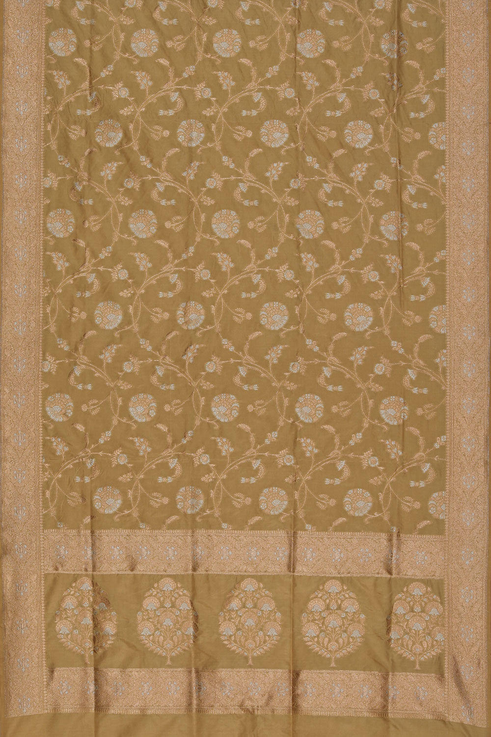 Collection of Banarasi Silk Beige Saree in a gallery layout