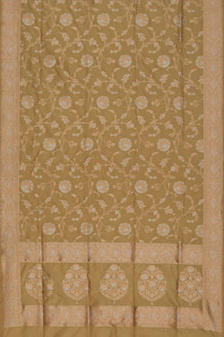 Collection of Banarasi Silk Beige Saree in a gallery layout