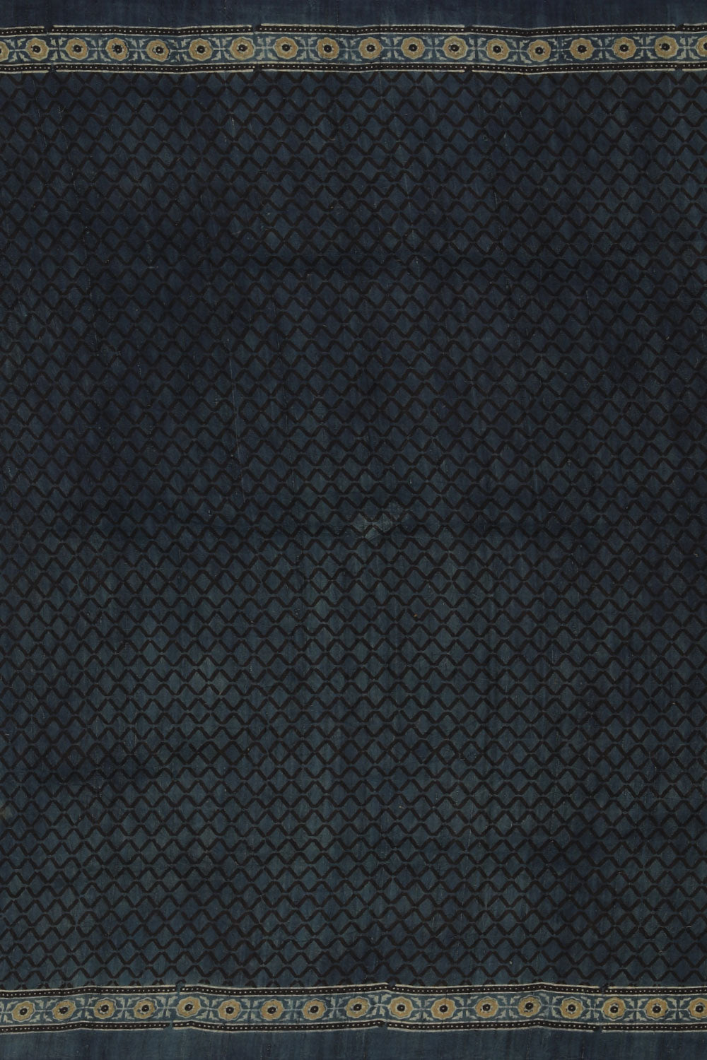 Image of Dupion Silk Ajrakh Printed Saree