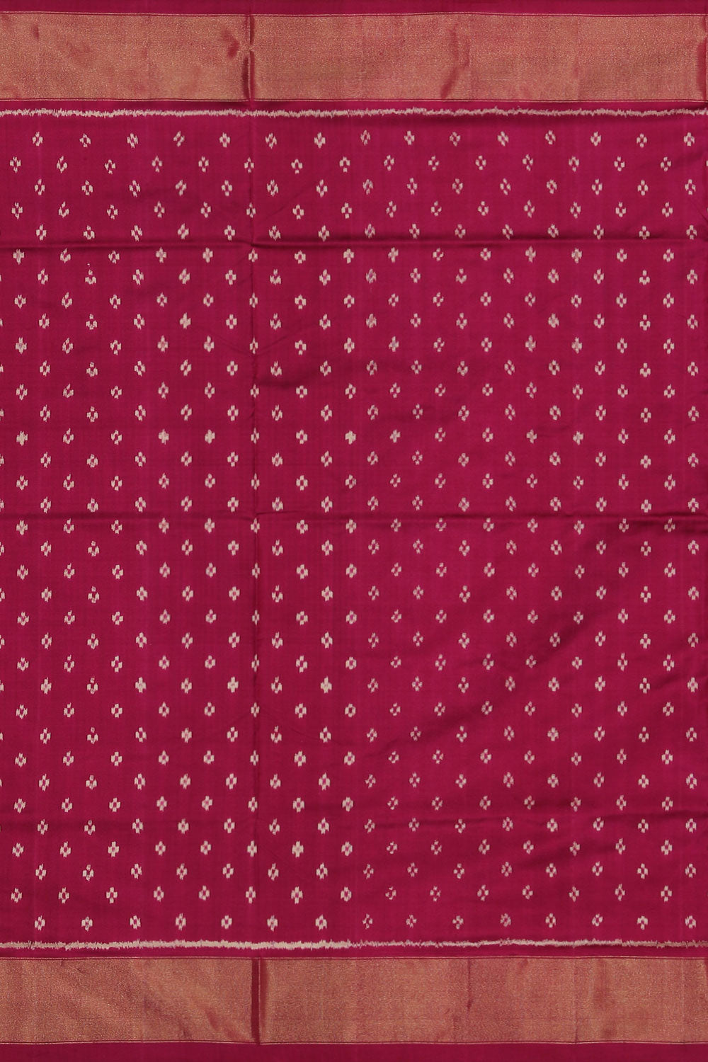 Image of Pochampally Silk Ikat Green Saree