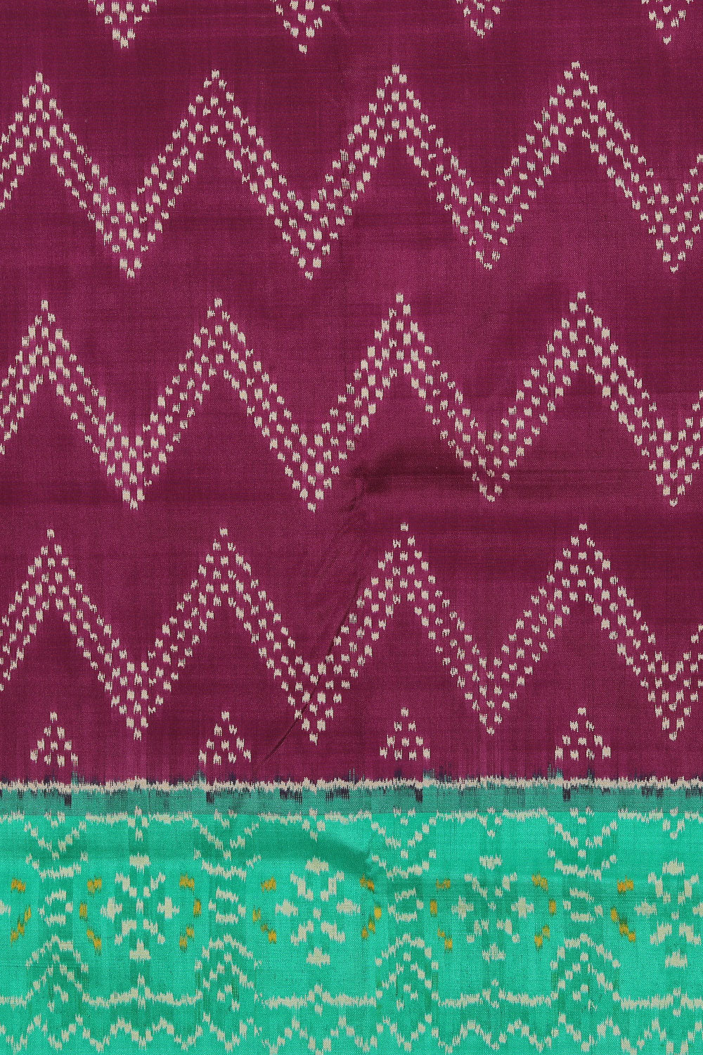 Collection of Pochampally Silk Ikat Violet Saree in a gallery layout