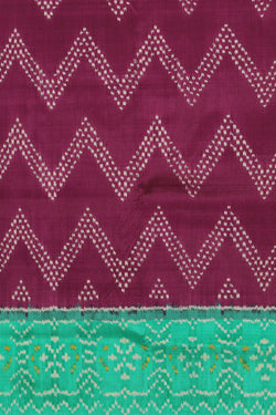 Collection of Pochampally Silk Ikat Violet Saree in a gallery layout