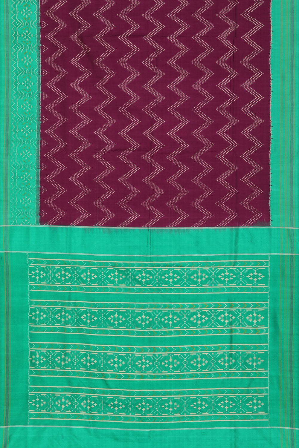 Collection of Pochampally Silk Ikat Violet Saree in a gallery layout