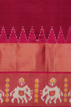 Collection of Pochampally Silk Ikat Magenta-Pink Sarees in a gallery layout