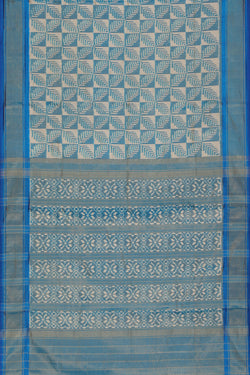 Collection of Pochampally Silk Ikat Cream Saree in a gallery layout