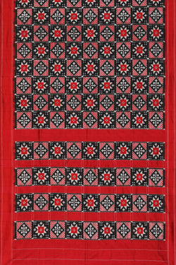 Collection of Pochampally Silk Ikat Black Saree in a gallery layout