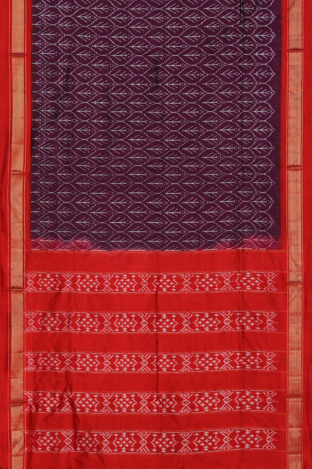 Collection of Pochampally Silk Ikat Violet Saree in a gallery layout