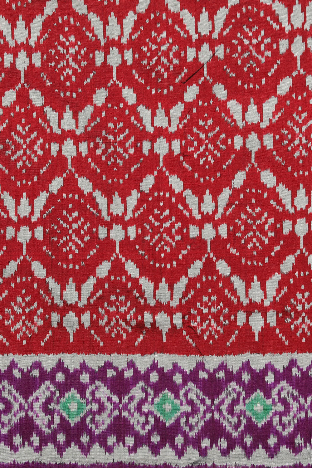 Image of Pochampally Silk Ikat Maroon Saree
