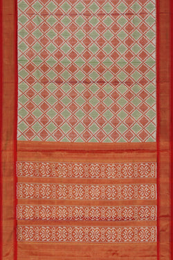 Image of Pochampally Silk Ikat Tissue Saree