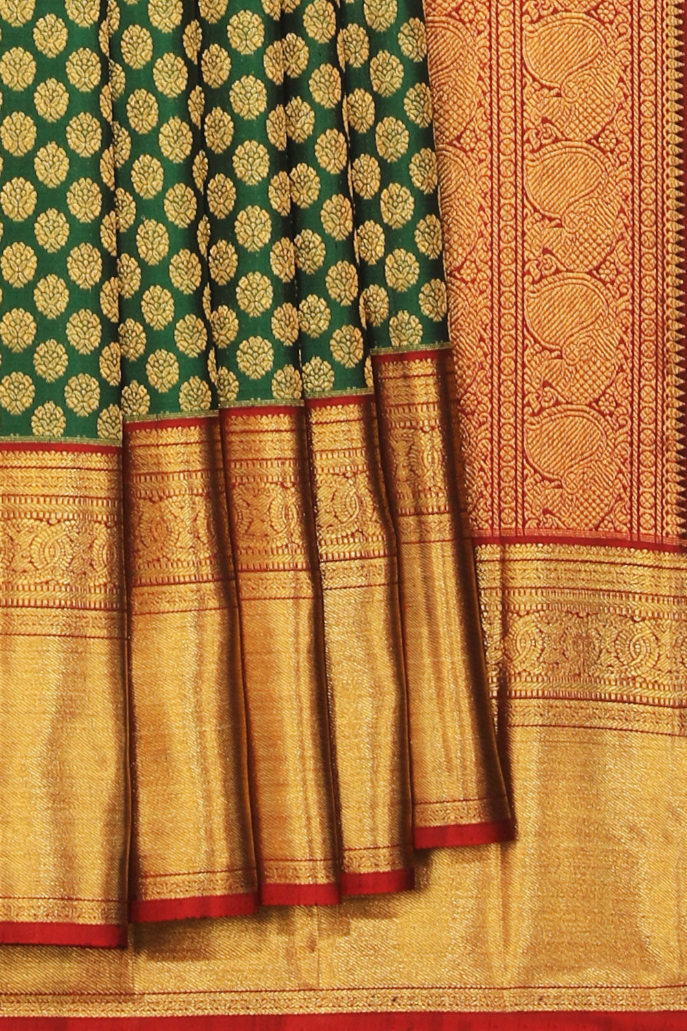 Kanchipattu Brocade Green Saree