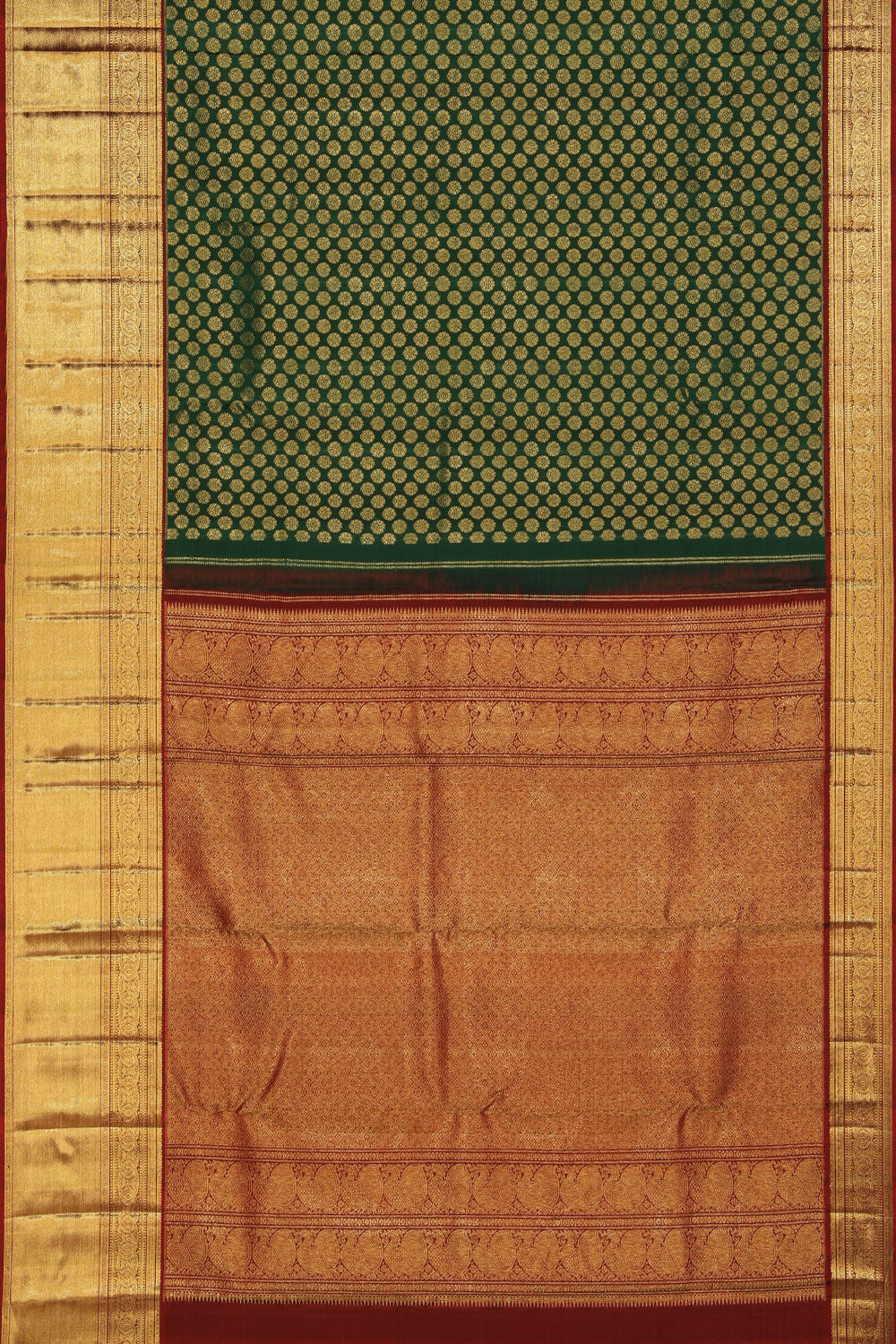 Kanchipattu Brocade Green Saree