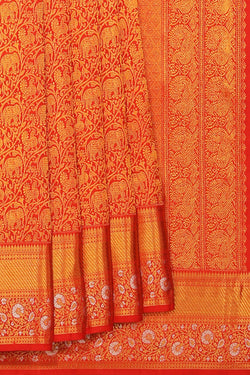 Image of Kanchipattu Brocade Red Saree