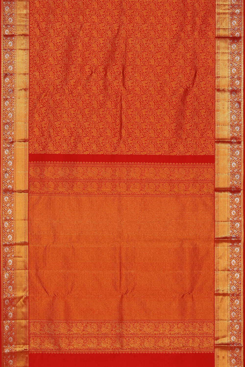 Kanchipattu Brocade Red Saree