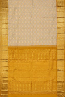 Image of Kanchipattu Brocade Ivory Cream Saree