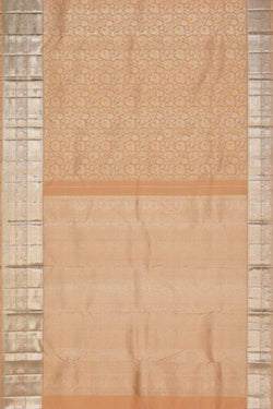 Collection of Kanchipattu Silver Brocade Peach Saree in a gallery layout