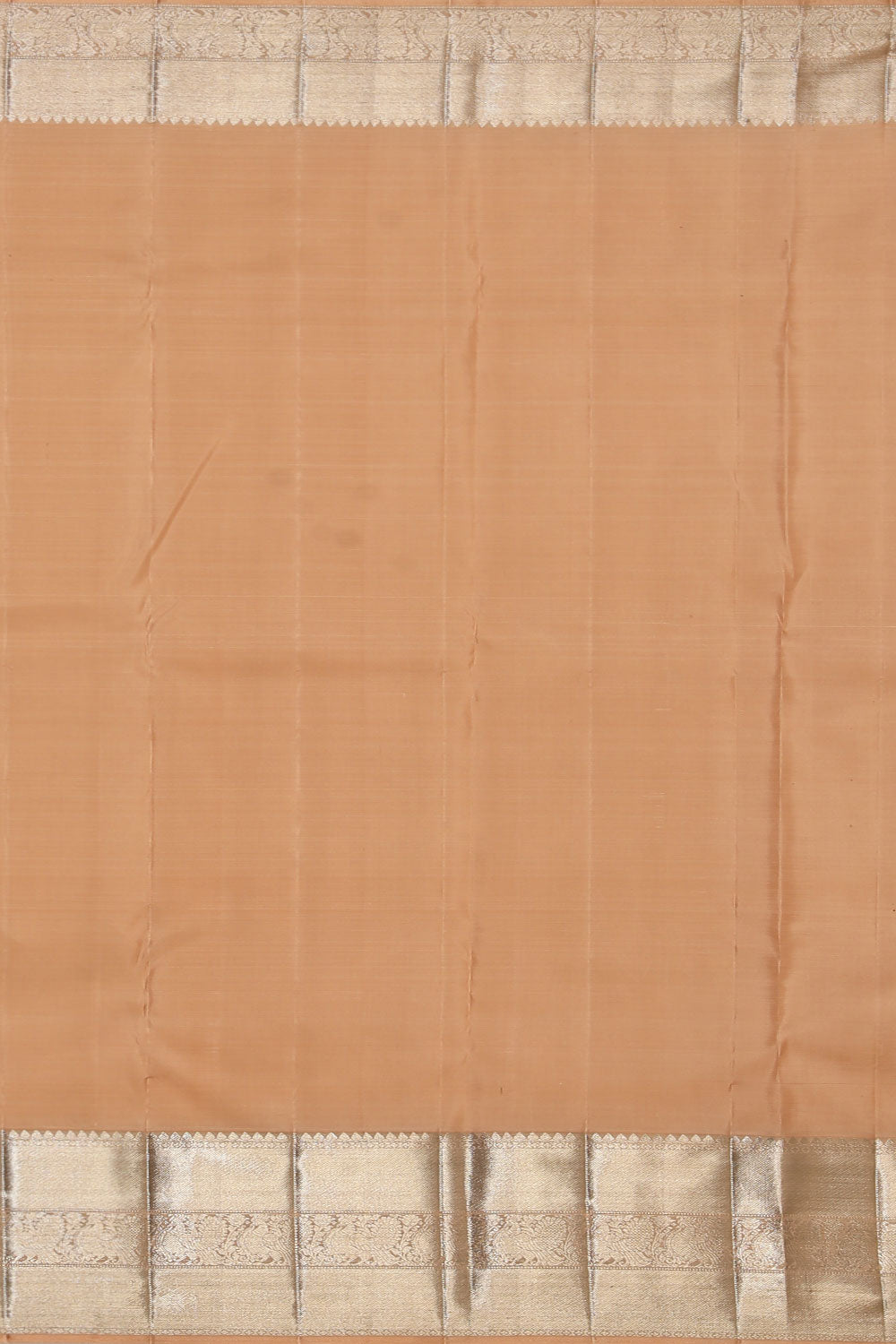 Image of Kanchipattu Silver Brocade Peach Saree