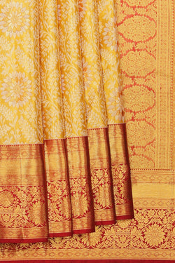 Image of Kanchipattu Tissue Brocade Gold Saree