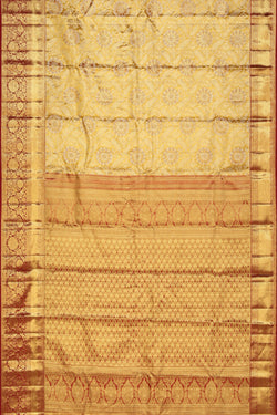 Image of Kanchipattu Tissue Brocade Gold Saree