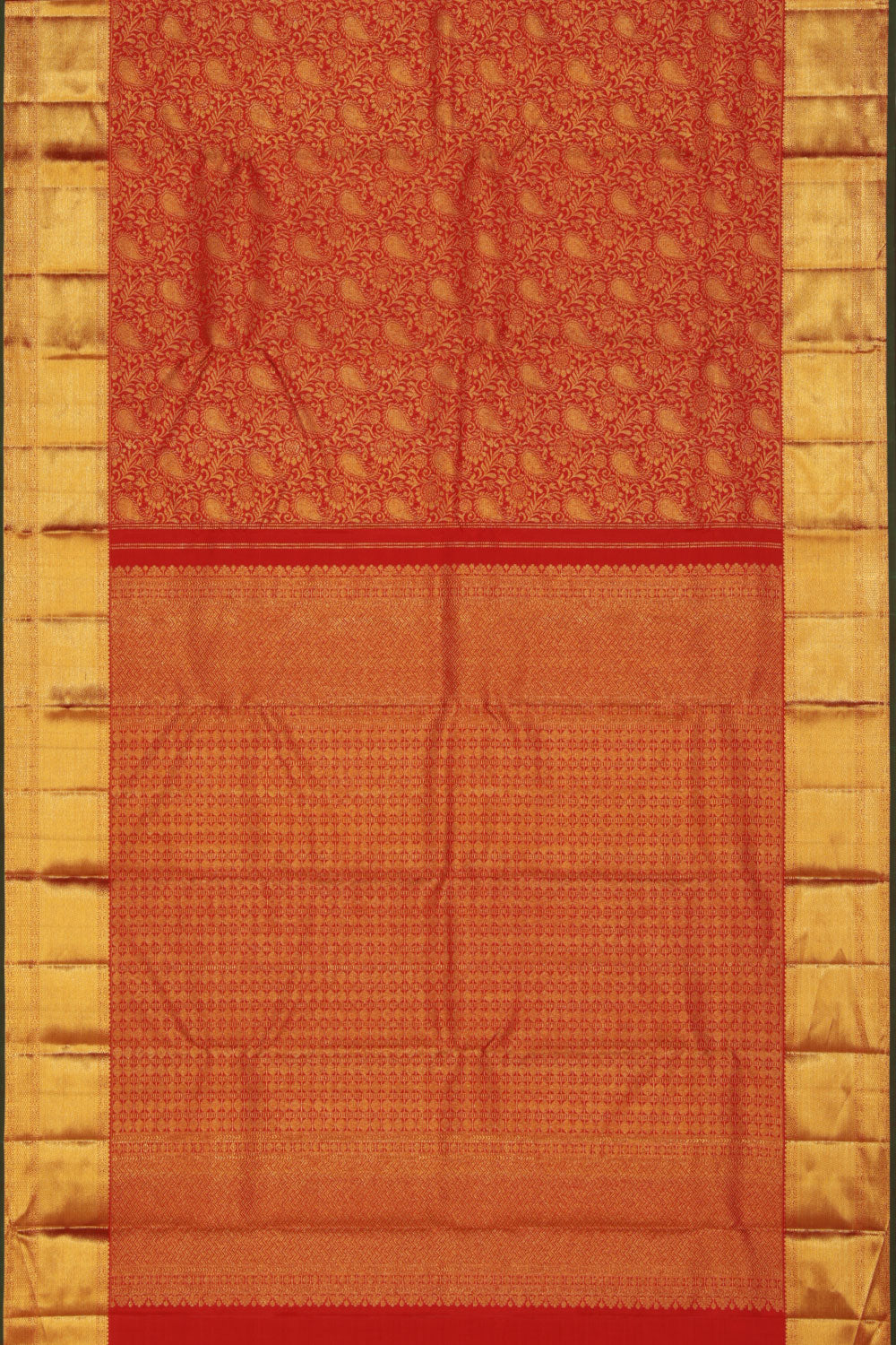 Collection of Kanchipattu Brocade Red Saree in a gallery layout