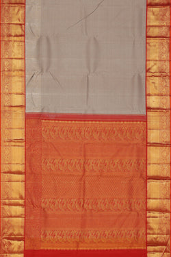 Collection of Kanchipattu Brocade Silver Grey Saree in a gallery layout