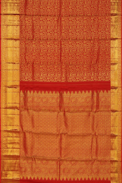 Collection of Kanchipattu Brocade Red Saree in a gallery layout