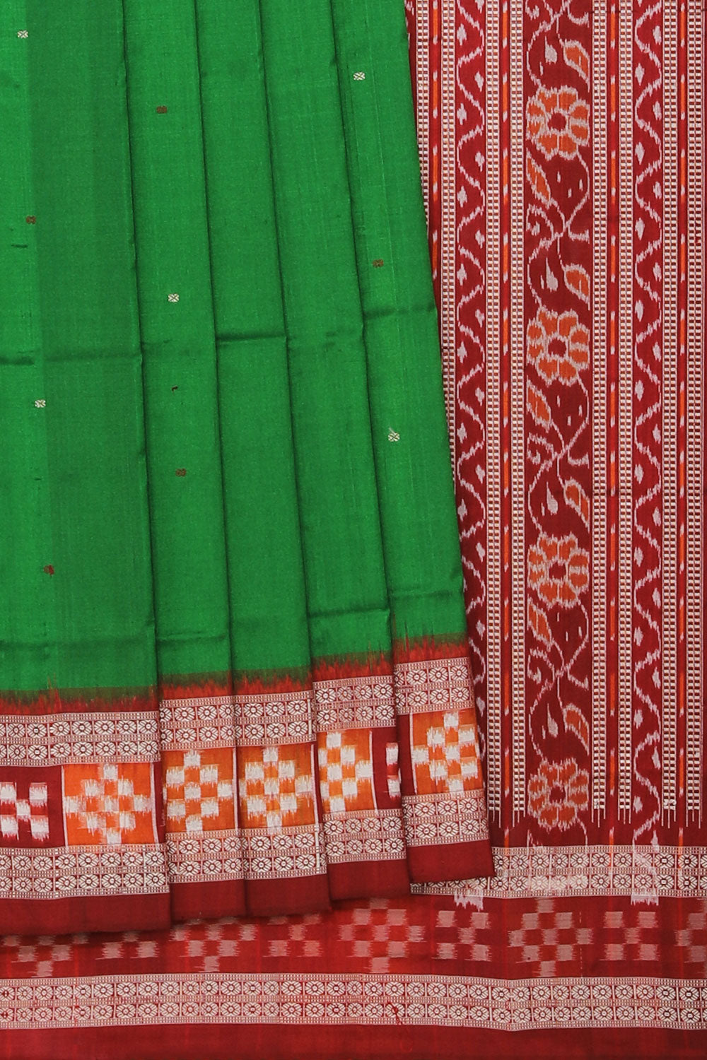 Sambalpuri Silk Green Saree