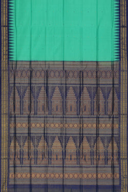 Collection of Sambalpuri Silk Turquoise-Green Saree in a gallery layout