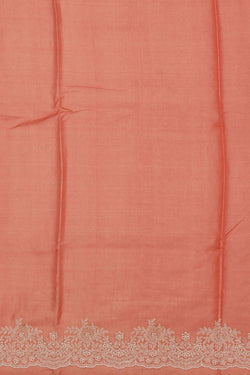 Image of A Beautiful Embroidered Peach Saree