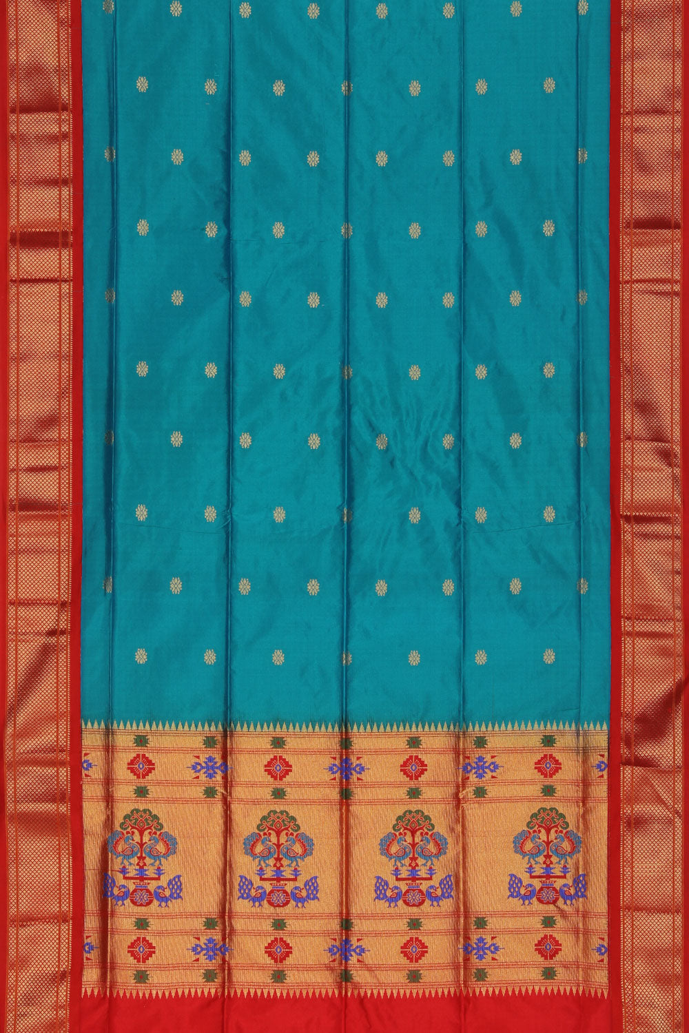 Paithani Rama Blue Dupatta