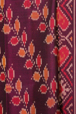 Collection of Rajkot Patola Silk Violet Saree in a gallery layout