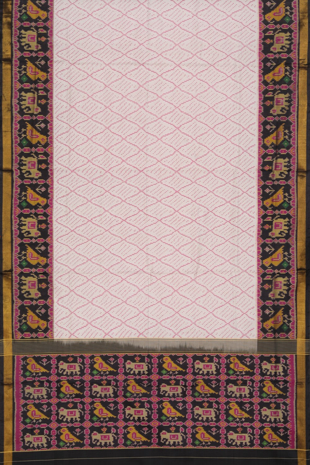 Collection of Rajkot Patola Silk Pink Saree in a gallery layout