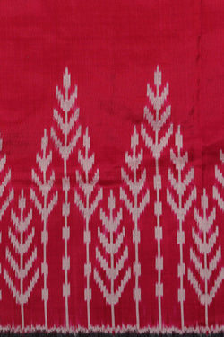 Collection of Pochampally Silk Ikat Pink Saree in a gallery layout