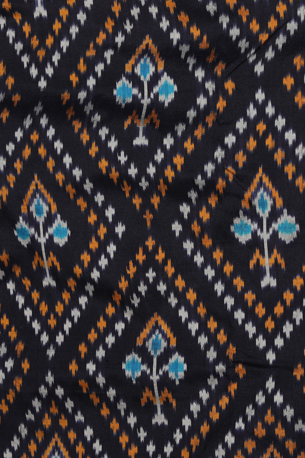 Image of Pochampally Ikat Silk Black Saree